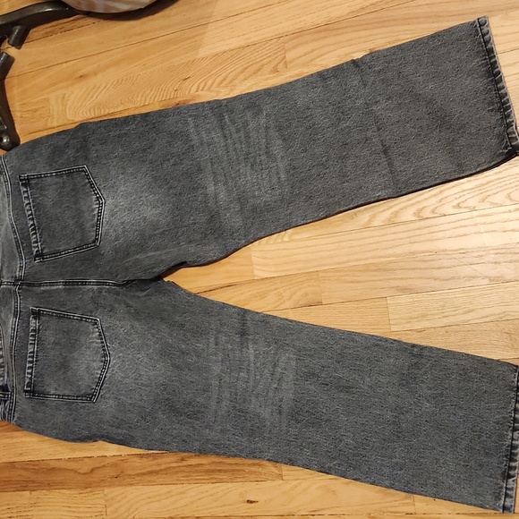 CAbi Gray Black Denim Jeans Nwt  Women's Jeans Size 16 Boyfriend Smokewash - Picture 6 of 13